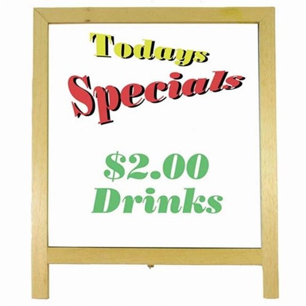 Aarco Aarco Products TA5 Solid Oak Wood Table Top AFrame White Marker